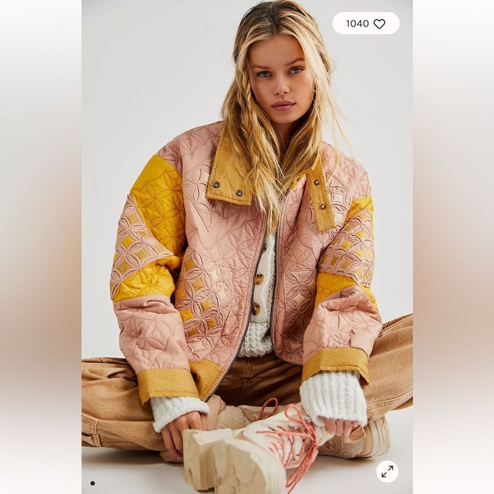 Free People Bali Ditsy Diamond Jacket
